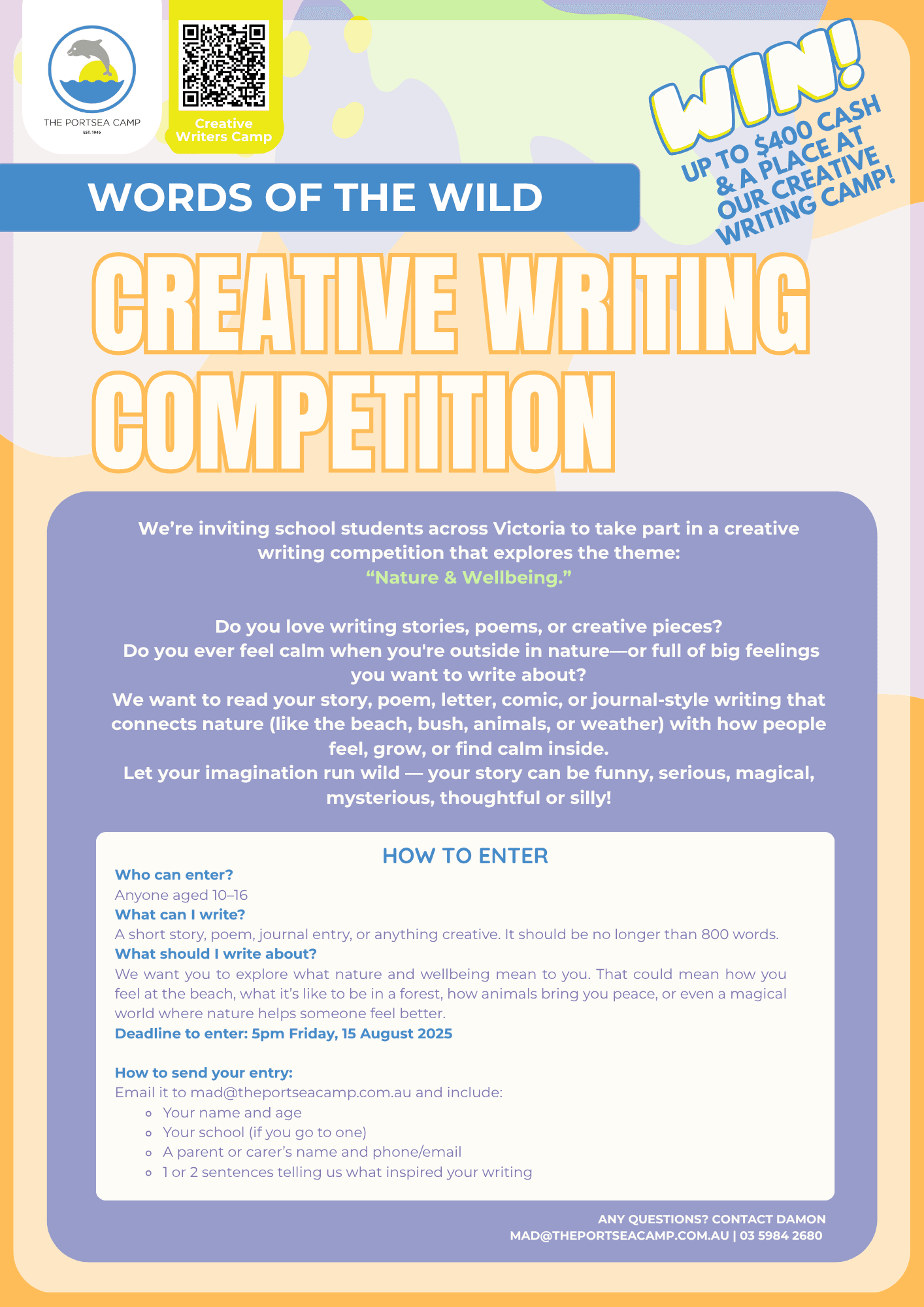 Creative Writers Camp (Junior and Teens) Creative Writers Camp